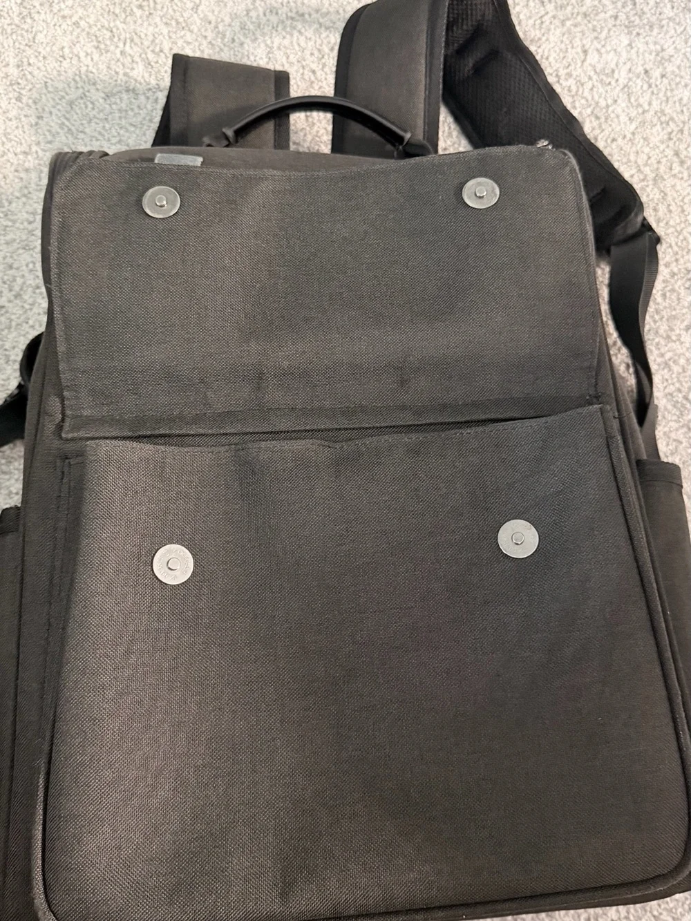 Men's Black Canvas Backpack - Travel & Commuter Bag